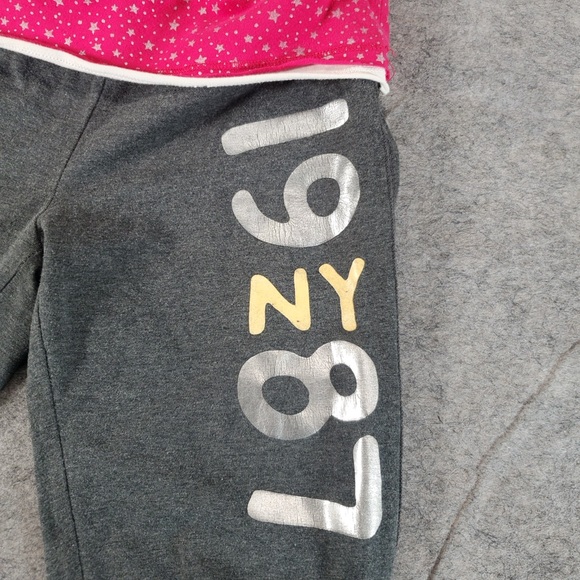 Vintage Aeropostale Sweatpants Womens Small Grey Foldover Y2K Spellout Flare 00s - Picture 7 of 9